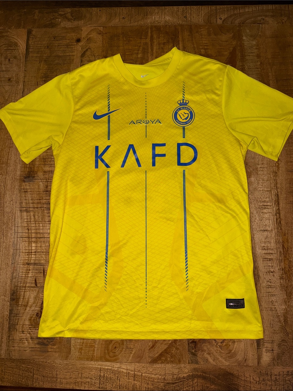 Nike Men’s Bright Yellow & Blue KAFD Soccer Jersey
